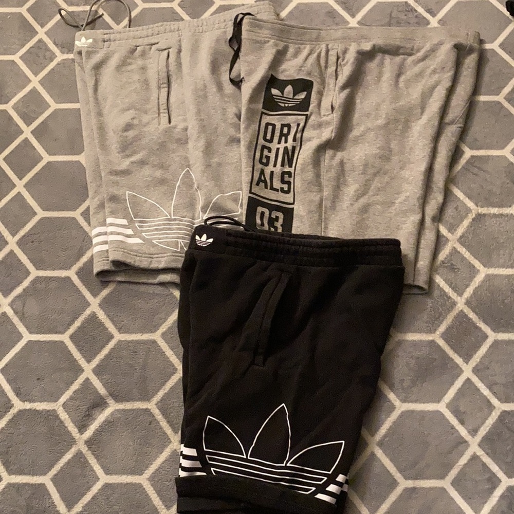 Adidas Originals French Terry fleece shorts Lot of 3